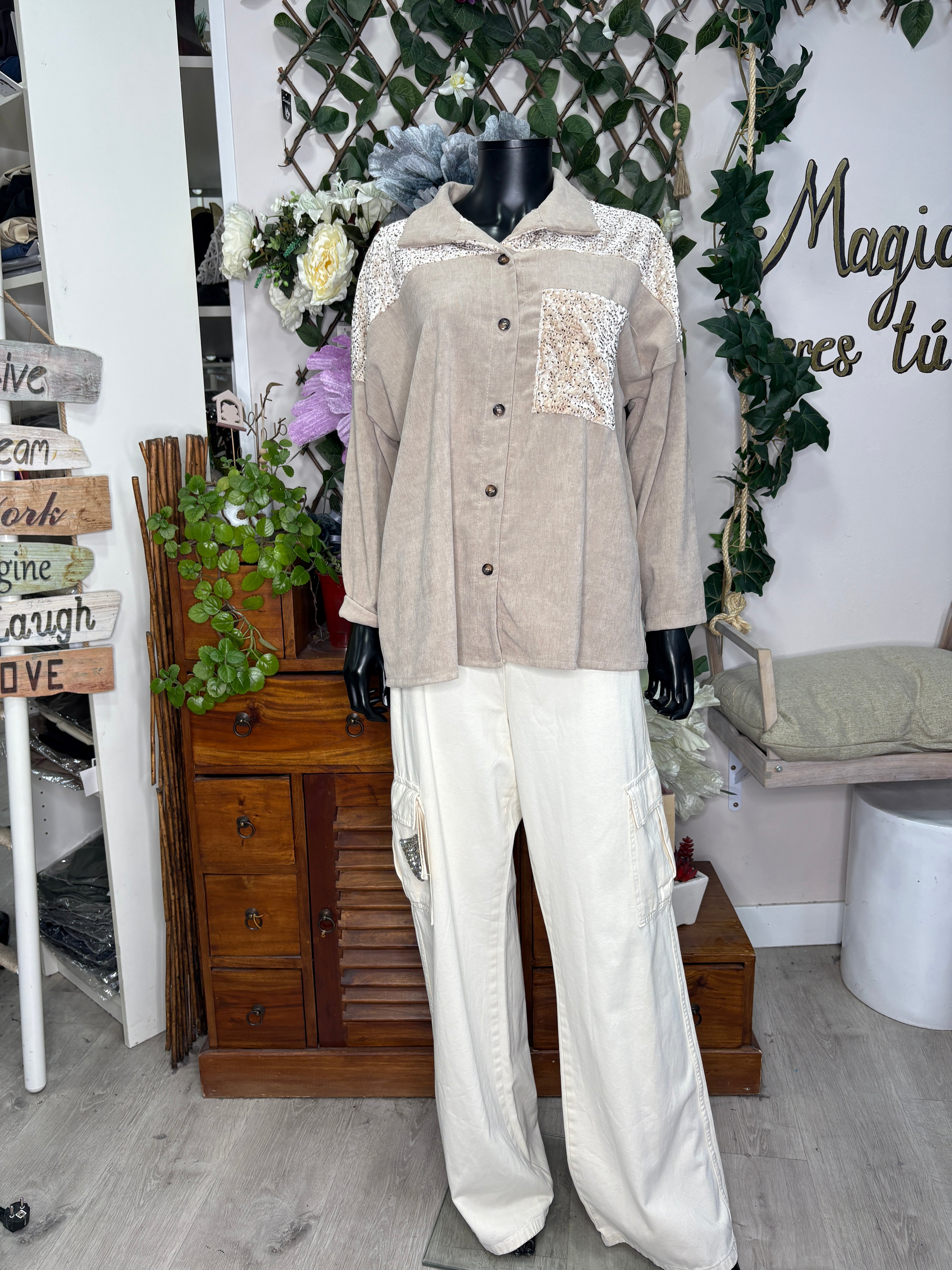 Sobrecamisa brillante