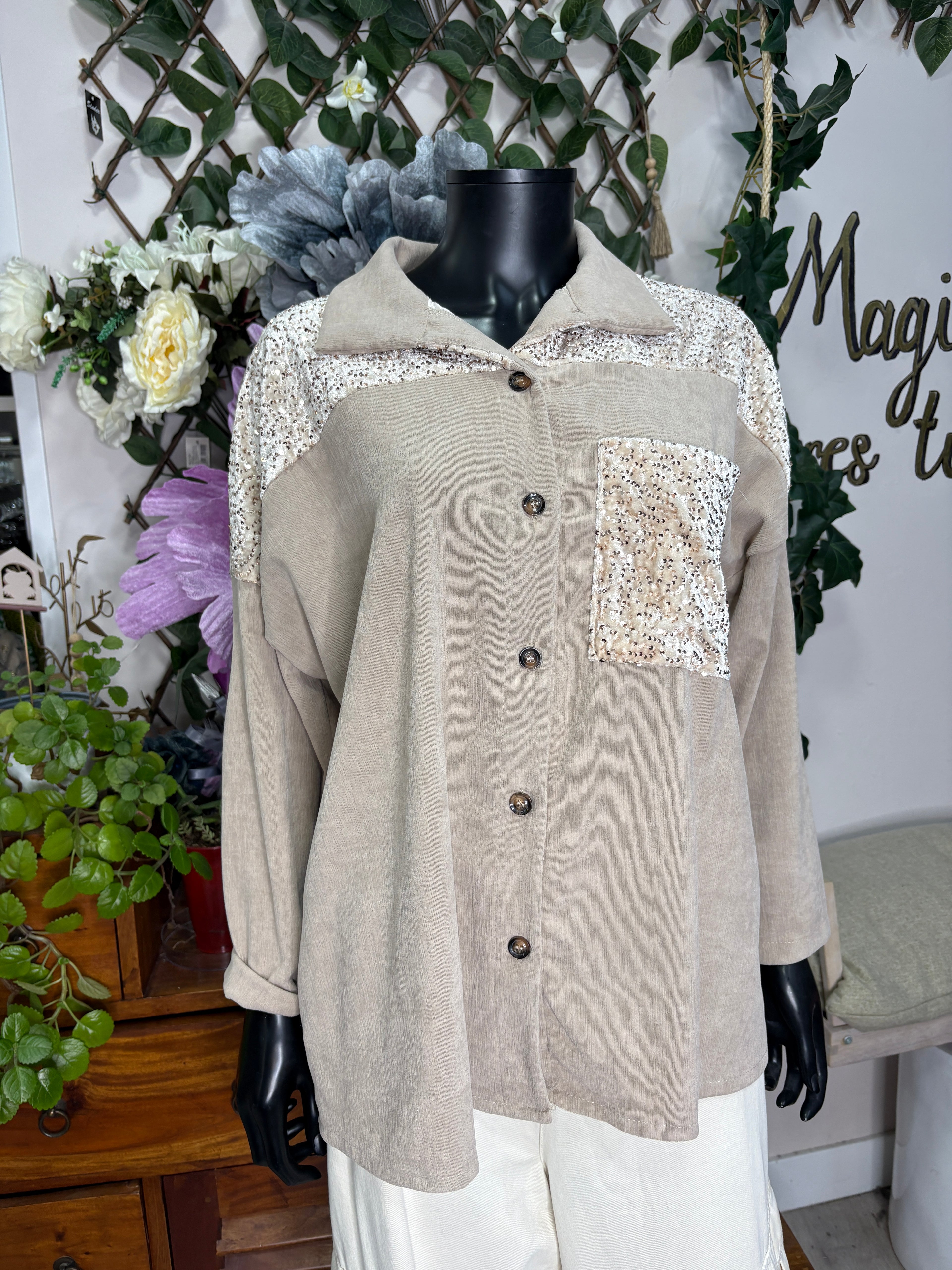 Sobrecamisa brillante